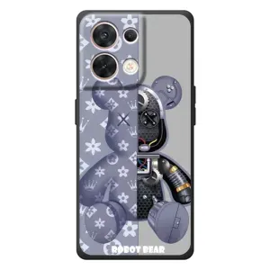 Силіконовий чохол для OPPO Reno 8 5G (Ведмідь Louis Vuitton)