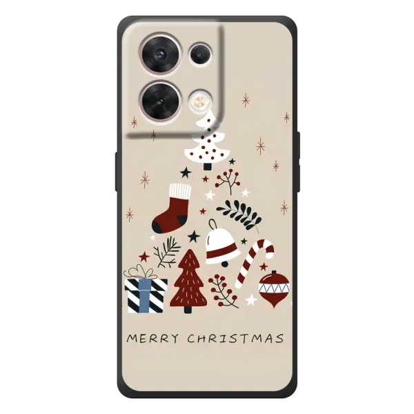 Чехол с рисунком «Merry Christmas» для OPPO Reno 8 5G Чехол с рисунком «Merry Christmas» для OPPO Reno 8 5G
