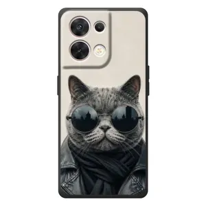 Чехол на тематику: Коты для OPPO Reno 8 5G (Модный кот)