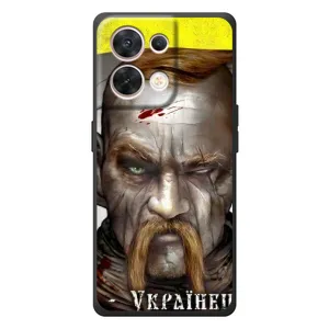Чехол с картинкой (Патриотический КОЗАК) на OPPO Reno 8 5G (Одноглазый Козак)
