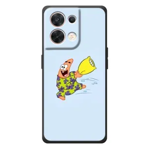 Чехлы с Патриком на OPPO Reno 8 5G (Патрик с подушкой)
