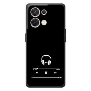 Чехол с картинками на черном фоне для OPPO Reno 8 5G (Плеер)