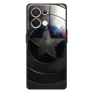 Чехол с Щитом Капитана Америки на OPPO Reno 8 5G (Ретро Щит Капитана)