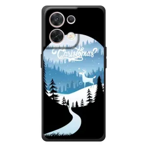 Силиконовый бампер на рождество для OPPO Reno 8 5G (Рождественский Олень)