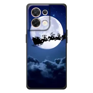 Чехол Санта Клаус для OPPO Reno 8 5G (Санта - луна)