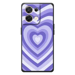 Чохли з тематикою "Маленькі Сердчеки" на OPPO Reno 8 5G (Серце фіолет)