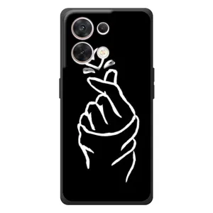 Чохол (Знак сердечка) для OPPO Reno 8 5G (Сердечко на чорному)