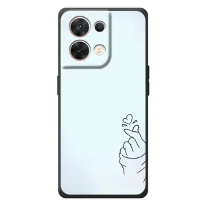 Чохол (Знак сердечка) для OPPO Reno 8 5G (Сердечко на блакитному)