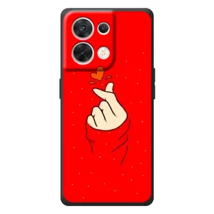 Чохол (Знак сердечка) для OPPO Reno 8 5G (Сердечко на червоному)