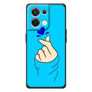 Чохол (Знак сердечка) для OPPO Reno 8 5G (Сердечко на синоьому)
