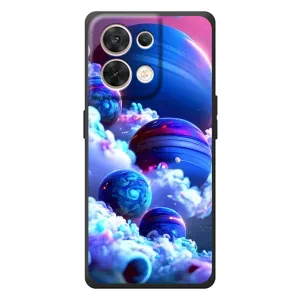 Чехлы КОСМОС для OPPO Reno 8 5G (Синие планеты)