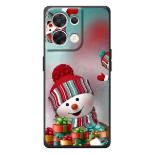 Чехлы на Новый Год OPPO Reno 8 5G (Снеговик в шапке)