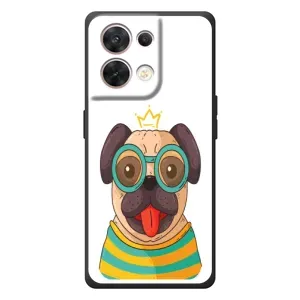 Бампер для OPPO Reno 8 5G с картинкой "Песики" (Собака Король)