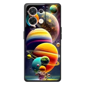 Чехол (ТПУ) с планетами на OPPO Reno 8 5G (Солнечна система)