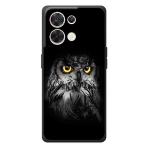 Чехлы с принтом СОВЫ для OPPO Reno 8 5G (Сова на чёрном)