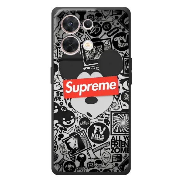 Чехол с рисунком «Supreme Маус» для OPPO Reno 8 5G Чехол с рисунком «Supreme Маус» для OPPO Reno 8 5G