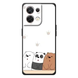Чехлы с изображением разных животных для OPPO Reno 8 5G (Удивленные медвеженки)