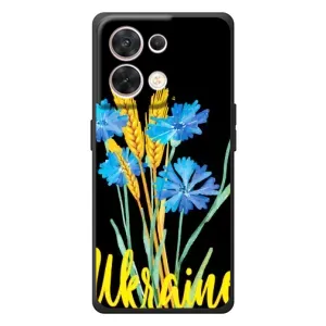 Чехол на OPPO Reno 8 5G Украинский дизайн (Ukraine в цветочках)