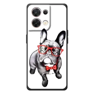 Бампер для OPPO Reno 8 5G с картинкой "Песики" (В очках)