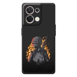 Чохол з картинкою "Герой Pubg" на OPPO Reno 8 5G (В полум'ї)