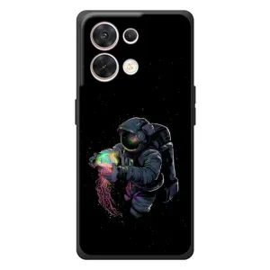 Силиконовый Чехол с принтом "Космонавты" на OPPO Reno 8 5G (В руках земля)