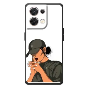 Силіконовый Чохол на OPPO Reno 8 5G з картинкой Модных девушек (У зеленому)