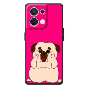 Чехол (ТПУ) Милые собачки для OPPO Reno 8 5G (Веселый Мопсик)