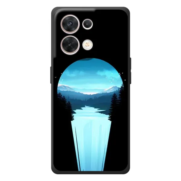 Чехол с рисунком «Синий Водопад» для OPPO Reno 8 5G Чехол с рисунком «Синий Водопад» для OPPO Reno 8 5G