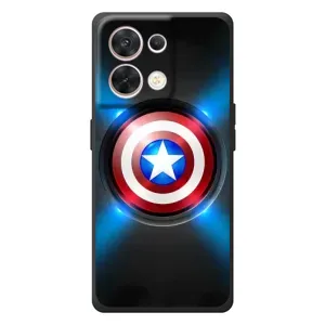 Чехол с Щитом Капитана Америки на OPPO Reno 8 5G (Яркий Щит Капитана)