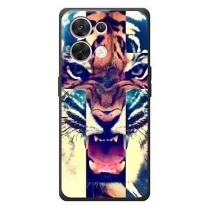 Чехлы с изображением разных животных для OPPO Reno 8 5G (Яркий Тигр)