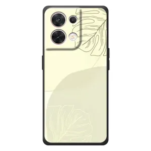 Чехол цветочный дизайн для OPPO Reno 8 5G (Зелёный фон)