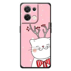 Чехол на тематику: Коты для OPPO Reno 8 5G (Зимний кот)
