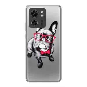 Чехол (ТПУ) Милые собачки для OPPO Reno 8 Pro 5G (Бульдог в очках)