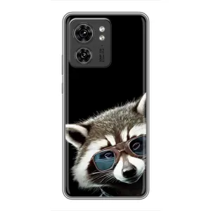 Силиконовый Чехол с Енотами на OPPO Reno 8 Pro 5G (Стильный Енот)