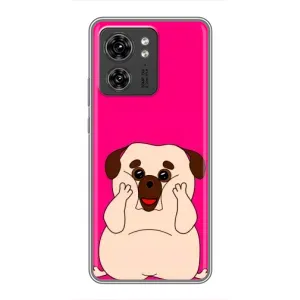 Чехол (ТПУ) Милые собачки для OPPO Reno 8 Pro 5G (Веселый Мопсик)