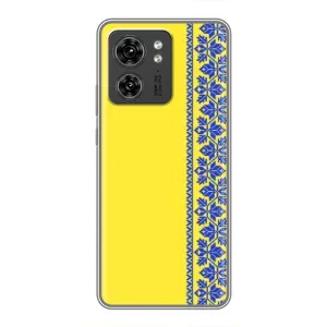 Силиконовый Чехол на OPPO Reno 8 Pro 5G (Вышиванка на желтом)