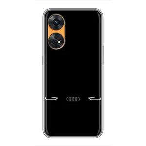 Силиконовый бампер с картинкой машины на Oppo Reno 8T (Силует Audi)