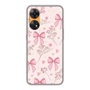 Чехол банты для Oppo Reno 8T (Банты с цветами)
