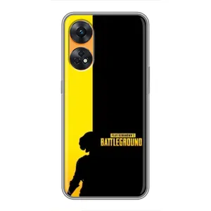 Чехол (TPU) с картинкой "Лого Пабг" на Оппо Рено 8Т (Battlegrounds)
