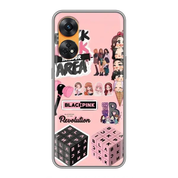 Чехол с рисунком «BLACK PINK коллаж» для OPPO Reno 8T Чехол с рисунком «BLACK PINK коллаж» для OPPO Reno 8T
