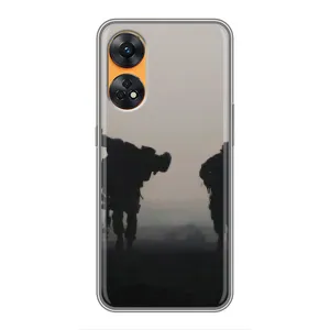 Чехлы на военную тематику для Oppo Reno 8T (Бой солдат)