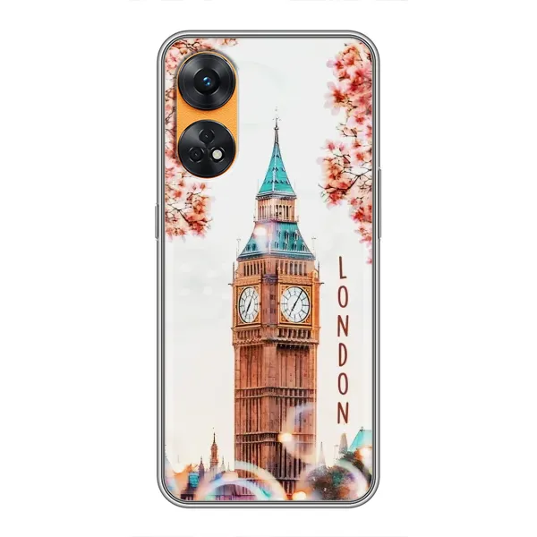 Чехол с рисунком «Часы Лондон» для OPPO Reno 8T Чехол с рисунком «Часы Лондон» для OPPO Reno 8T