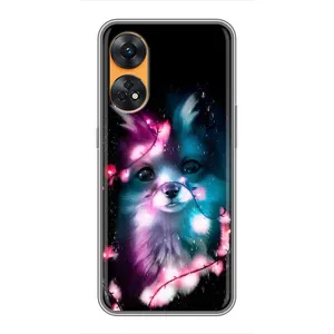 Чехол с Лисичкой для Oppo Reno 8T (Черная Лиса)