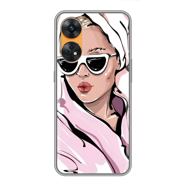 Чехол с рисунком «Девушка в халате» для OPPO Reno 8T