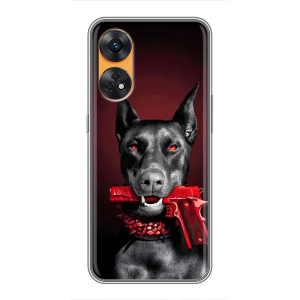Чехол с рисунком «Доберман злой» для OPPO Reno 8T