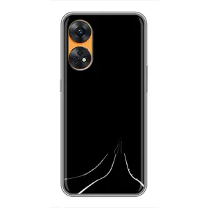 Чехол с картинками на черном фоне для Oppo Reno 8T (Дорога)