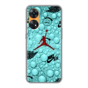 Силиконовый Чехол Nike Air Jordan на Оппо Рено 8Т (Джордан Найк)