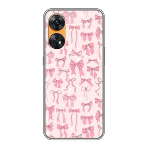 Чехол банты для Oppo Reno 8T (Фон бантики)