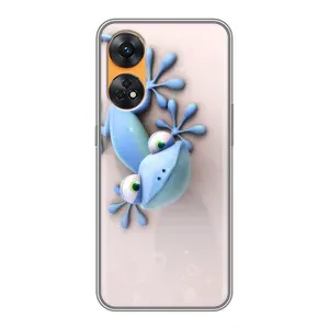 Чехлы с изображением разных животных для Oppo Reno 8T (Геккон)