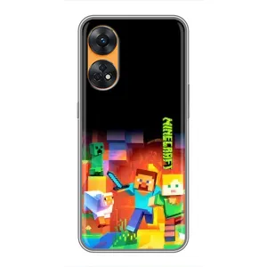 Чехлы для Oppo Reno 8T (Персонажи Майн Крафт) (Герой Майнкрафт)